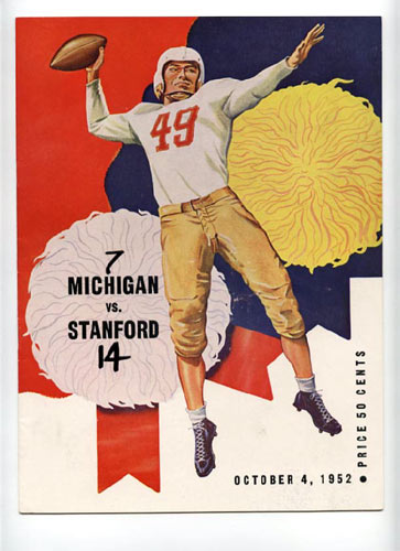 1952 Michigan vs Stanford College Football Program