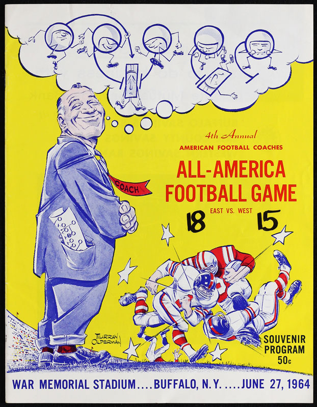 1964 4th Annual Coaches All-America Game College Football Program