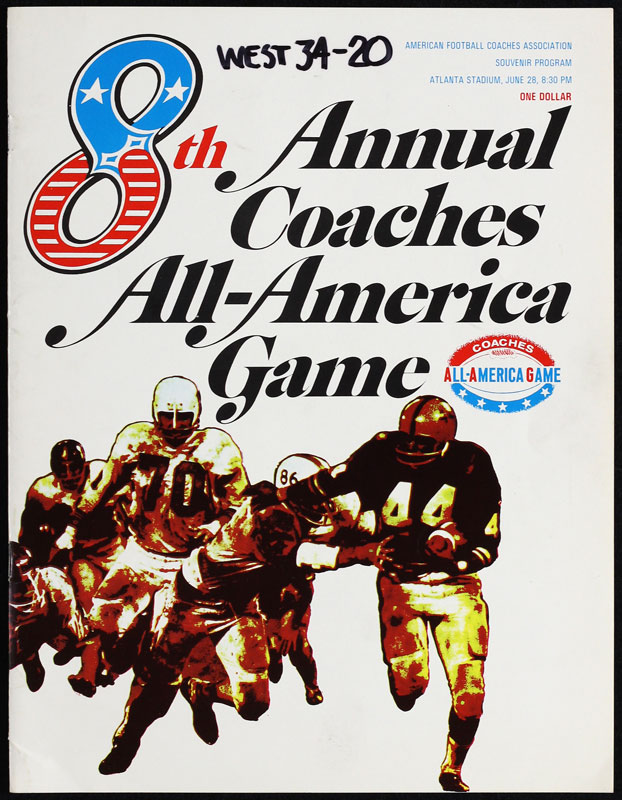 1968 8th Annual Coaches All-America Game College Football Program