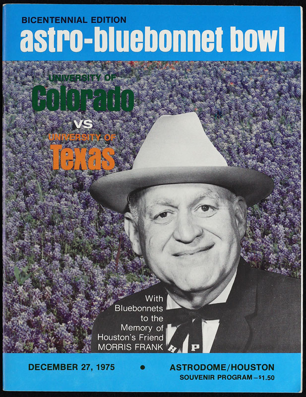 1975 17th Annual Bluebonnet Bowl Colorado vs Texas College Football Program