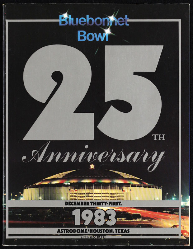 1983 25th Annual Bluebonnet Bowl Baylor vs Oklahoma College Football Program