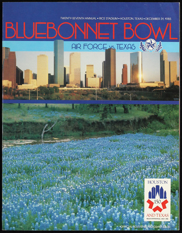 1985 27th Annual Bluebonnet Bowl Air Force vs Texas College Football Program