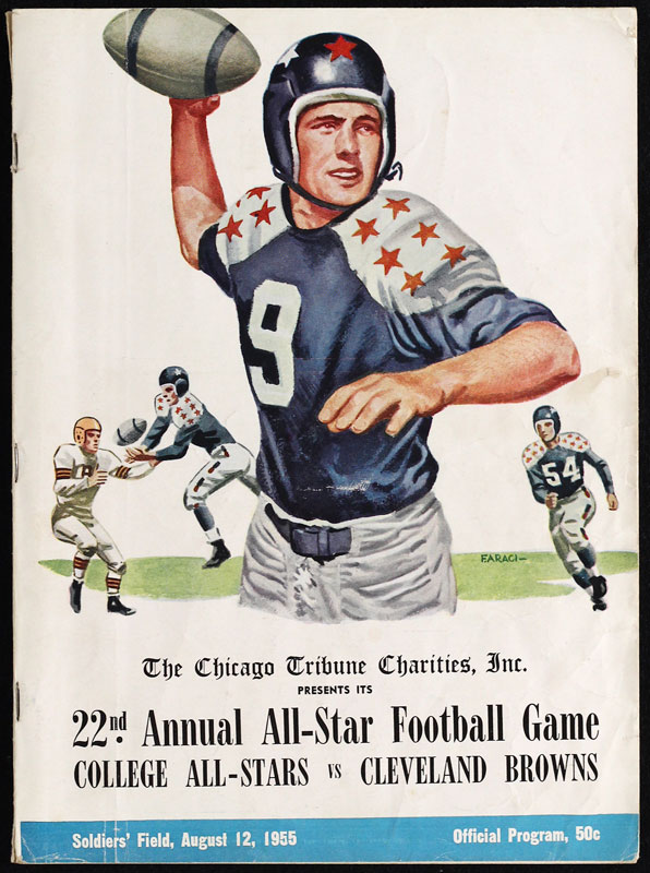 1955 22nd Annual All-Star Game Football Program