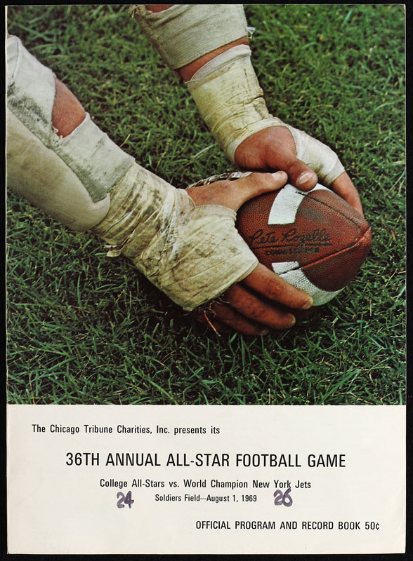 1969 36th Annual All-Star Game Football Program