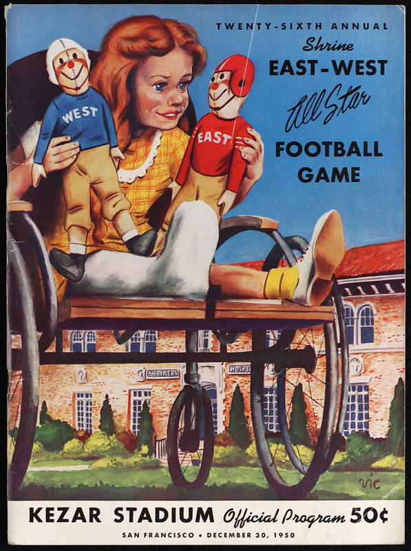 1950 26th Annual Shrine East-West Game College Football Program