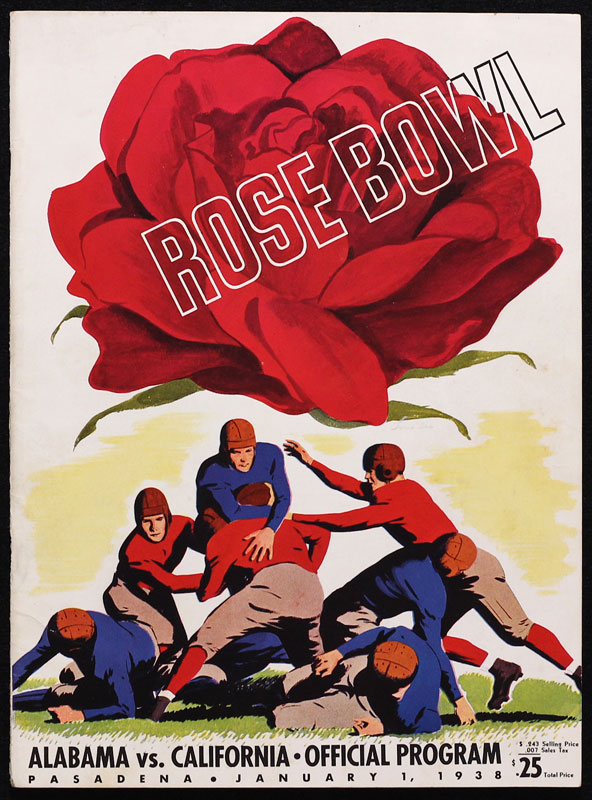 Rose Bowl 1938 Alabama vs California College Football Program