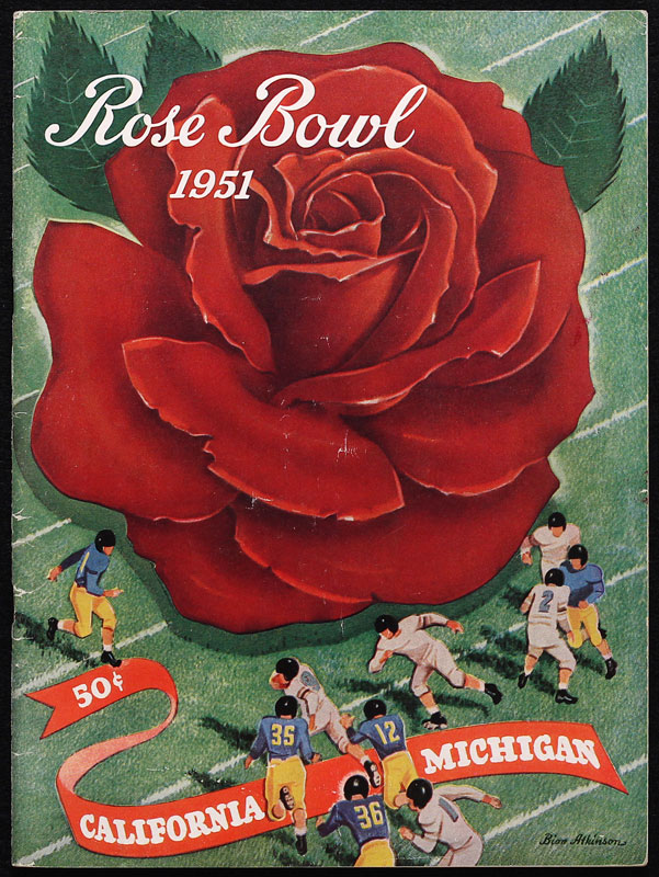 Rose Bowl 1951 California vs Michigan College Football Program