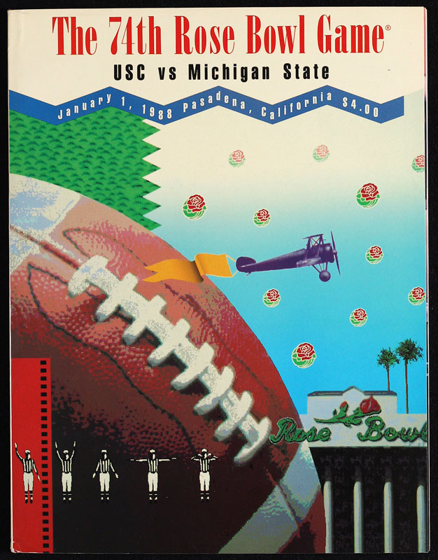 1988 USC vs Michigan State Rose Bowl College Football Program
