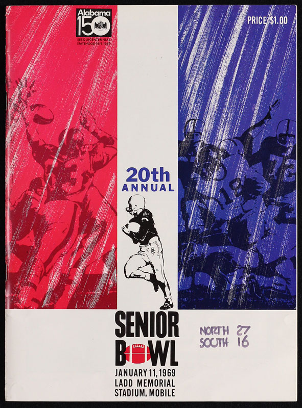 1969 Senior Bowl College Football Program