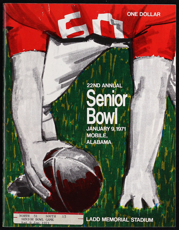 1971 Senior Bowl College Football Program