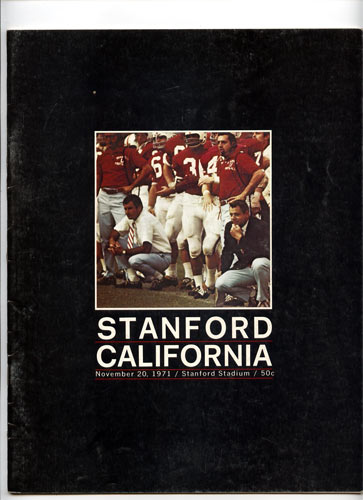 1971 Cal Bears vs Stanford Big Game Program