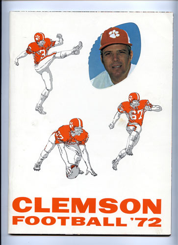 1972 Clemson Football Yearbook Media Guide