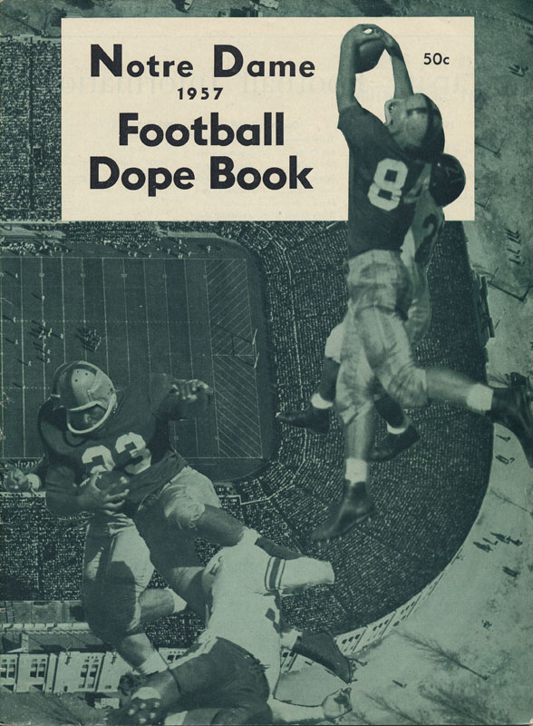1957 Notre Dame Dope Book Football Yearbook