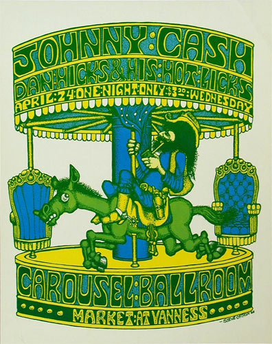 Steve Catron Carousel Ballroom Johnny Cash Poster