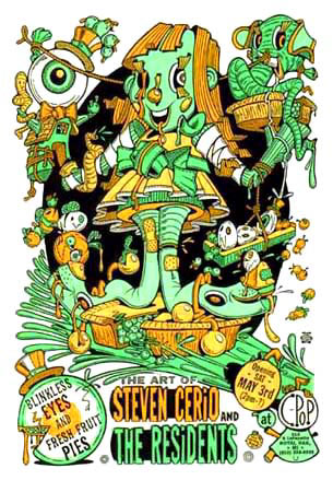 Steve Cerio The Art of Steven Cerio featuring The Residents Poster