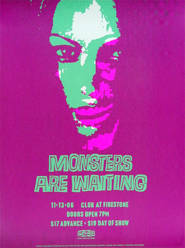 Art Chantry Monsters Are Waiting Poster