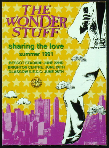 Wonder Stuff Summer 1991 Sharing the Love Tour Concert Program