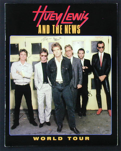 Huey Lewis 1986 World Tour Concert Program