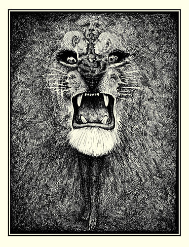 Lee Conklin Santana Lion Art Print