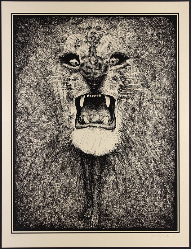 Lee Conklin Santana Lion Gold Art Print