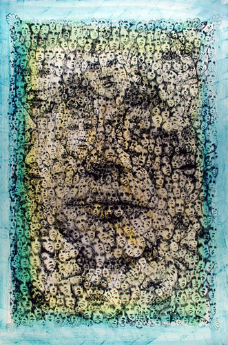 Lee Conklin Faces Monoprint