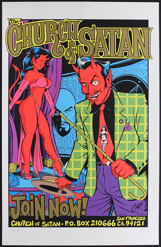 Coop Church Of Satan Gold Poster