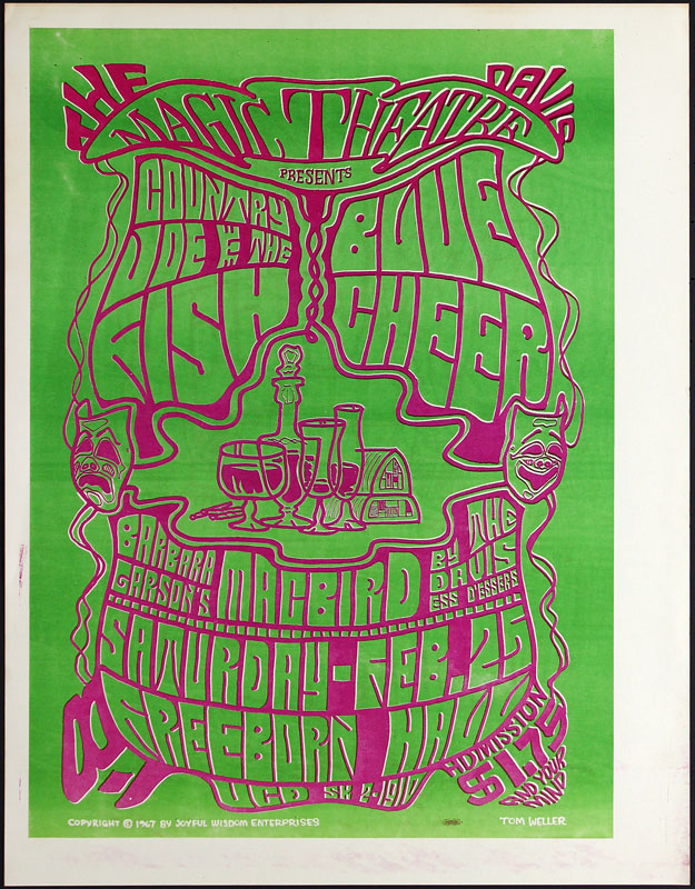 Tom Weller Magic Theatre Macbird - Country Joe and the Fish - Blue Cheer Poster