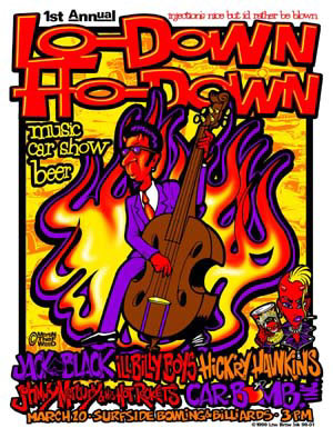Mike Martin Johnny Thief and Jeff Wood - Low Brow Ink Lo-Down Ho-Down Poster