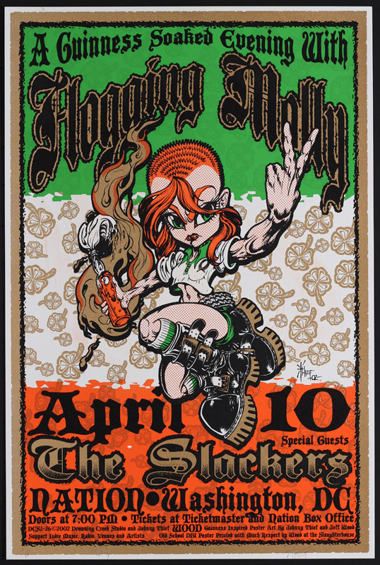 Johnny Thief and Jeff Wood - Drowning Creek Flogging Molly Poster