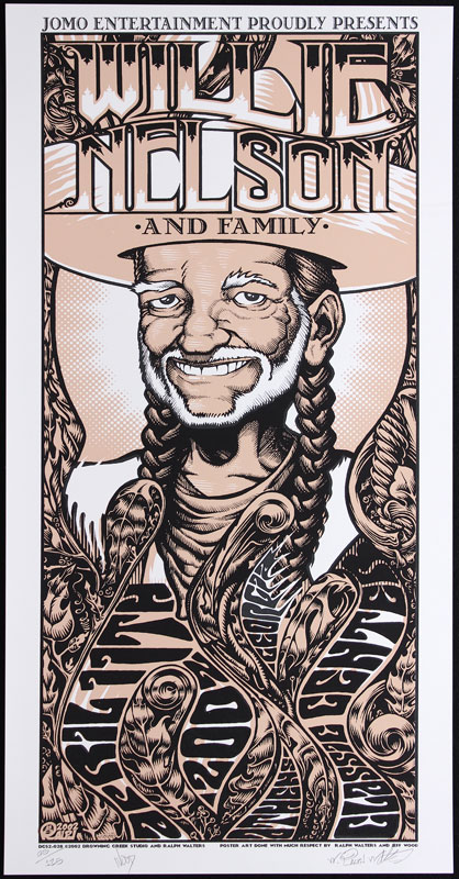 W. Ralph Walters and Jeff Wood - Drowning Creek Willie Nelson Poster