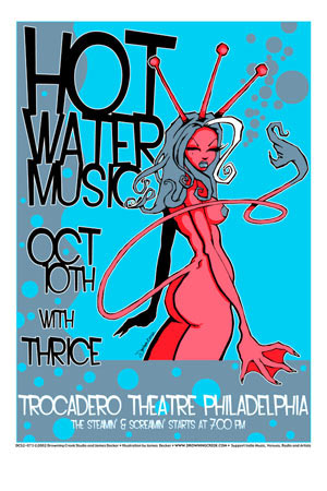 Jeff Wood and James Decker - Drowning Creek Hot Water Music Poster