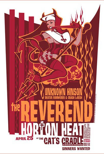 Andrew Bawidamann - Drowning Creek Reverend Horton Heat Poster