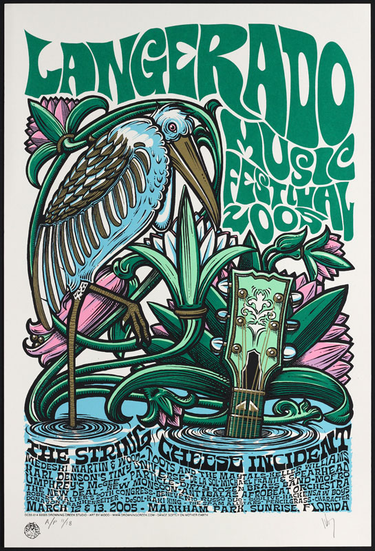 Jeff Wood - Drowning Creek Langerado Music Festival 2005 Poster