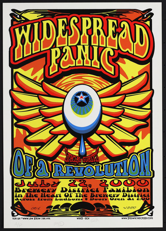 Jeff Wood and Judy Gex - Drowning Creek Widespread Panic Poster