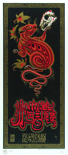 Jeff Wood and Johnny Thief - Drowning Creek Umphrey's McGee Chinese New Year of the Rat Poster