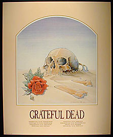 Mouse Original 1st Printing 1981 Grateful Dead European Tour  Poster
