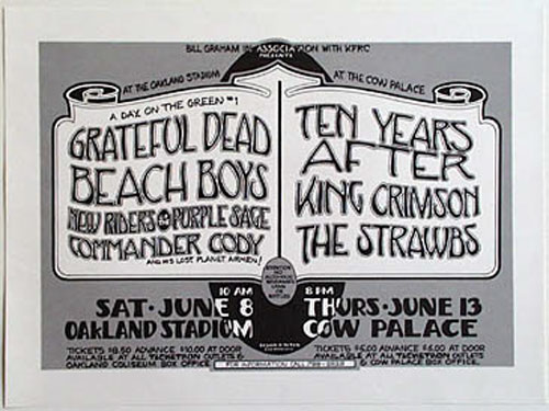 Randy Tuten Grateful Dead Beach Boys Day on the Green Poster