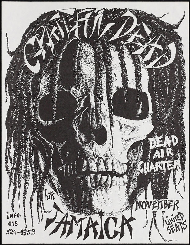 Super Rare! Grateful Dead Jamaica Air Charter Handbill