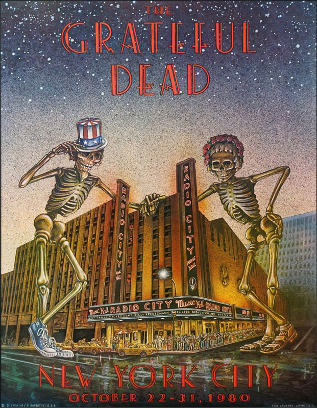 Dennis Larkins Original Grateful Dead Radio City Poster