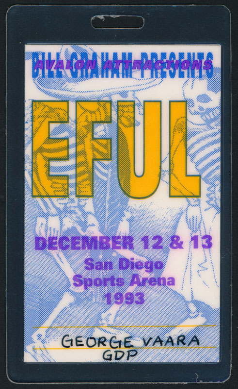 Grateful Dead San Diego 1993 Laminate