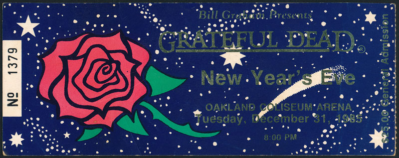 Grateful Dead New Year's Eve Ticket Stub