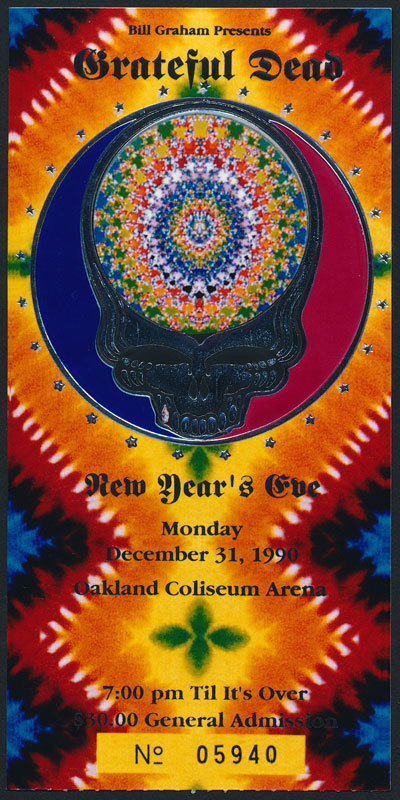 Grateful Dead New Year's Eve Ticket Stub