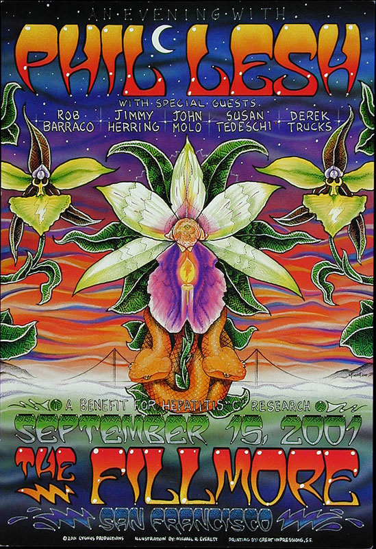 Michael Everett Phil Lesh - Hepatitis C Benefit Poster