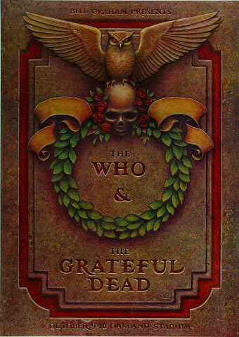 Phillip Garris The Who Grateful Dead Tombstone Poster