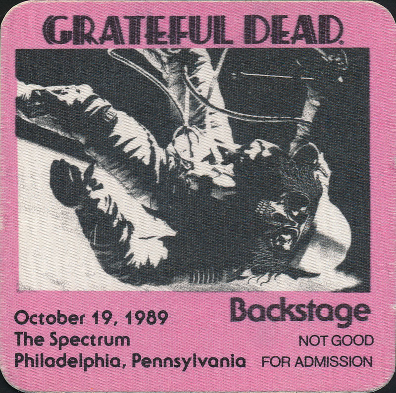Grateful Dead 10/19/1989 Philadelphia Backstage Pass