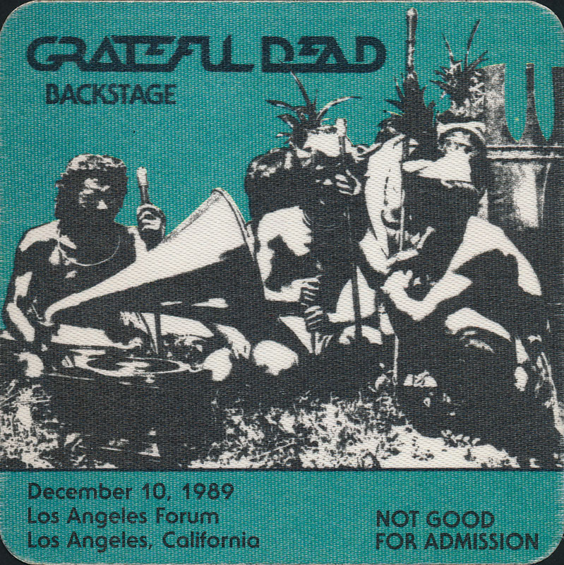 Grateful Dead 12/10/1989 Los Angeles Backstage Pass