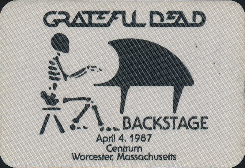 Grateful Dead 4/4/1987 Worcester MA Backstage Pass