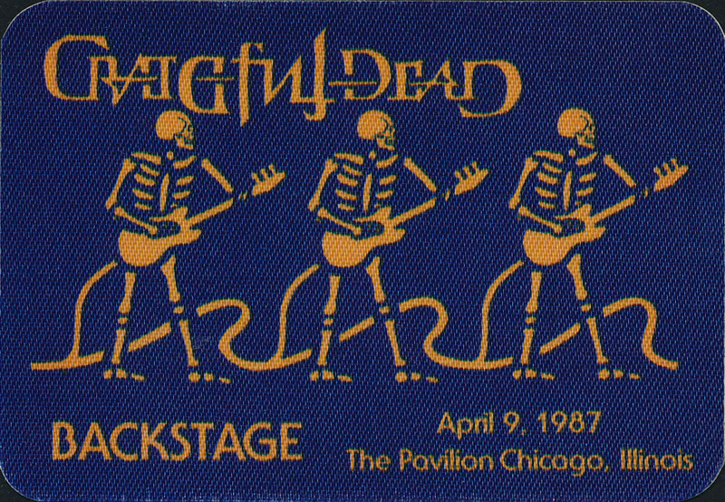 Grateful Dead 4/9/1987 Chicago Backstage Pass