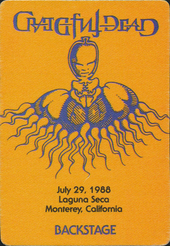 Rick Griffin Grateful Dead 7/29/1988 Monterey CA Backstage Pass