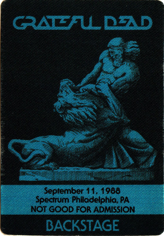 Grateful Dead 9/11/1988 Philadelphia Backstage Pass